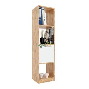 FIKA1 35x32x150cm Rubberwood Decorative <b>Shelf</b> KS68049 Standing Type Office Organizer for Living Room - Product Image 1