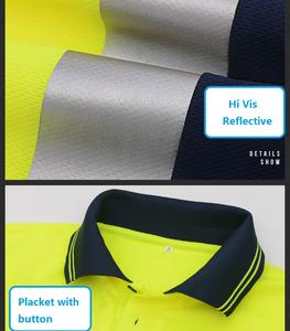 Camiseta Polo de Seguridad Personalizada de Manga Larga o Corta, Ropa de Seguridad Reflectante de Alta Visibilidad, Uniforme de Construcción, Camiseta Polo de Trabajo - Product Image 6