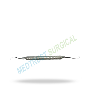 เกรซี่ ดีพ พ็อกเก็ต คิวร์เรต ลอง 13/14 เครื่องมือทำฟันแบบใช้มือสำหรับโรคปริทันต์ ทำจากเหล็กกล้าไร้สนิม ใช้ซ้ำได้ - Product Image 3