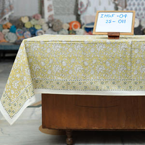 Best Selling Hand Block Printed <b>Table</b> <b>Cover</b> Organic Cotton Premium Quality Decorative <b>Dining</b> <b>Table</b> Cloth with Eco Friendly Dyes - Product Image 1