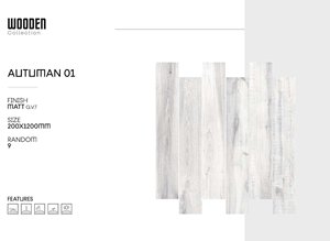 Carrelage de sol antidérapant 200x1200 Carrelage de grain de bois entièrement en céramique Finition mate pour sol ou mur - Product Image 5