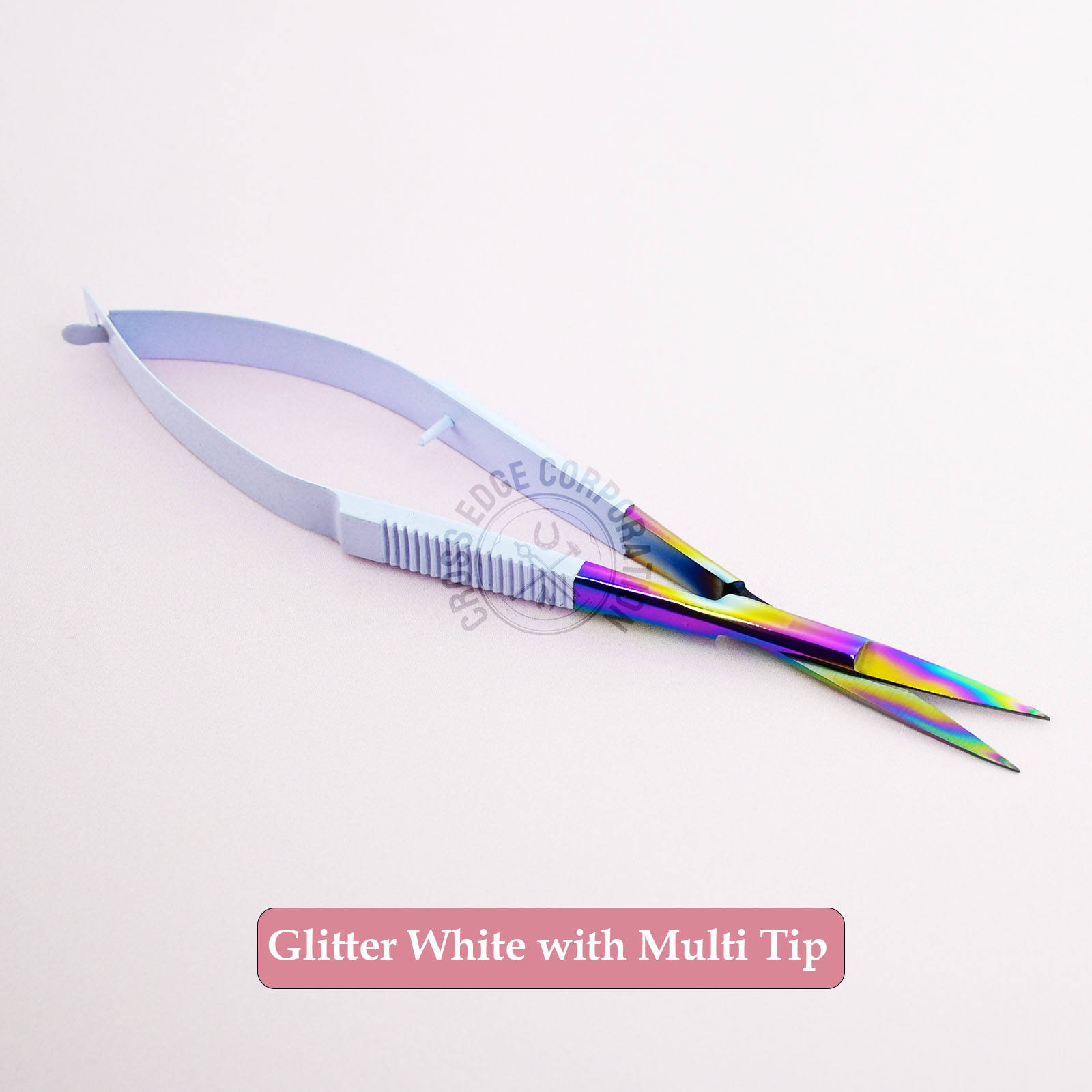 Paillettes Blanc Pointe arc-en-ciel