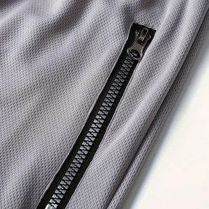 Basket-ball décontracté pour hommes en toile d'été, tricoté, mi-élastique, à séchage rapide, uni - Product Image 4