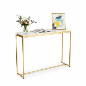 Table console contemporaine en pierre avec structure en fer CST044 - Product Image 1