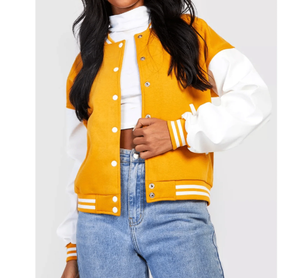 แจ็คเก็ตกันลมสำหรับผู้หญิงใหม่แจ็คเก็ตทีมโรงเรียนแจ็คเก็ตสไตล์บอมเบอร์แจ็คเก็ตผู้หญิงที่มีคุณภาพสูง - Product Image 2