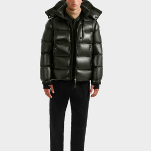 Doudoune de haute qualité pour hommes avec logo personnalisé élégant Nouveau design Chaud Confortable Vêtements d'extérieur d'hiver Veste bulle décontractée pour hommes - Product Image 2