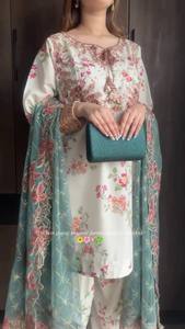 Diseñador indio paquistaní Kurti-Plazzo con Dupatta Bollywood vestido de fiesta traje de boda - Product Image 3