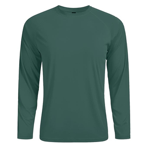 Custom Men's Casual Long Sleeve T-<b>Shirt</b> 340g Canvas Polyester/Cotton Blend Solid Blank Anti-Wrinkle Quick Dry Breathable - Product Image 1