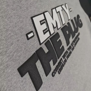 Ensemble de sweat-shirts à capuche pour homme, en molleton de coton épais personnalisé, logo blanc imprimé en relief, 450 GSM, sweat-shirt à capuche surdimensionné, lourd - Product Image 5