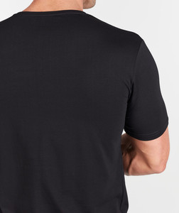 T-shirt en Jersey de coton peigné pour homme, nouveau Design, ourlet incurvé, épais, 100% coton peigné, Streetwear, vieux noir - Product Image 5