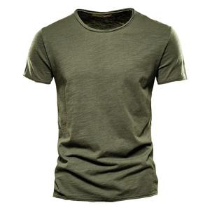 Coton hommes T-shirt décontracté doux Fitness été mince T-shirts hommes à manches courtes solide T-shirt pour hommes - Product Image 4