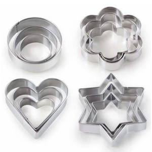 Easter Baking Pastry Tools Stainless Steel Star Hearts Circular Designer Shape <b>Cookie</b> Cutter - Product Image 2