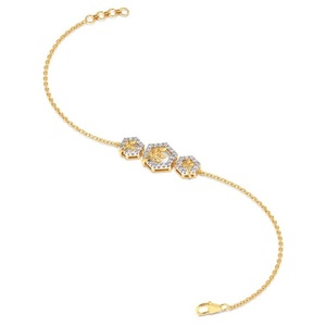14Kt <b>Gold</b> <b>Bracelet</b> with Lab Grown Diamonds Genuine Grown Diamond <b>Bracelet</b> Woman's Gift <b>Bracelet</b> Solid <b>14k</b> Yellow <b>Gold</b> - Product Image 2