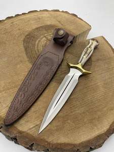 Couteau de boucher en acier Damas de qualité supérieure pour la découpe et le traitement, couteau Bowie, matériau massif, faible MOQ - Product Image 2