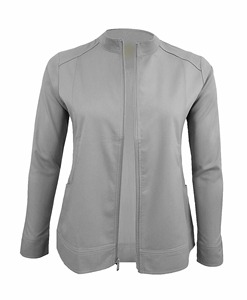 Nouveau design Veste de gommage d'infirmière légère, respirante et écologique, uniforme de soins de santé confortable avec fermeture à glissière complète - Product Image 1