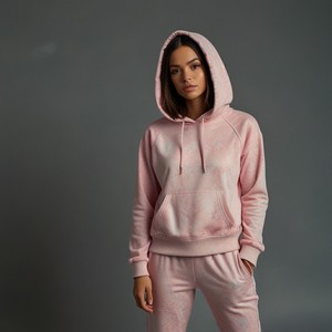 Personalizado de invierno de talla grande con cremallera pantalones de chándal Jogger conjunto de dos piezas chándal hombres mujeres serigrafiado ácido lavado Vintage - Product Image 4