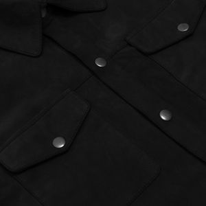 เสื้อหนังกลับลำลองคุณภาพสูงทำด้วยมือสไตล์สตรีทเข้ารูประบายอากาศป้องกันการหดตัวพร้อมกระเป๋าด้านหน้า - Product Image 3