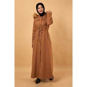 Manteau court matelassé réversible Mega Merchant en laine avec détails en cuir, col montant, grande taille, en coton, fausse fourrure, cachemire et lin - Product Image 3