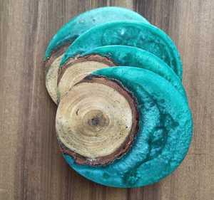 Posavasos de madera de resina de alta calidad Posavasos modernos Posavasos personalizados de madera de resina a bajo precio - Product Image 2