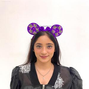 Custom Made Indian Handmade Ears <b>Headbands</b> Funky Trendy Fashion Hairbands Hand Embroidered Glass Beads Mardi Gras Style - Product Image 5