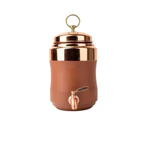 Fancy copper water cooler with brass tape for home kitchenware office party restaurant Ayurveda health benefits water dispenser