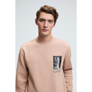Sudadera con cuello redondo estampada para hombre GRIMELANGE, corte regular, estampado en el pecho de <span class=keywords><strong>Lucian</strong></span> - Product Image 3