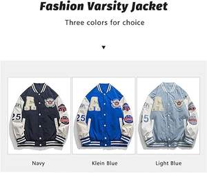 แจ็กเก็ตเลตเตอร์แมนสำหรับผู้ชายเสื้อกันหนาวแบบสตรีทมีฮู้ด OEM ใหม่เสื้อแจ็กเก็ตมีลายโลโก้ XL - Product Image 6