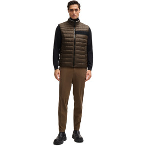 Veste sans manches matelassée zippée pour homme avec logo sur le devant, style streetwear tendance pour l'hiver, vente chaude - Product Image 4