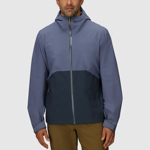 Veste coupe-vent imperméable pour homme OEM avec logo personnalisé, tissu Oxford respirant, polyester écologique, marque privée - Product Image 1
