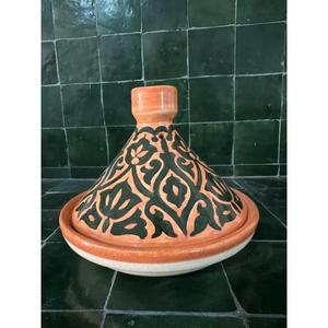 Tajín Marroquí Auténtico, Olla de Cerámica Hecha a Mano, Tajín Tradicional para Horno y Estufa, Resistente al Calor, Ecológico para Cocinas - Product Image 1