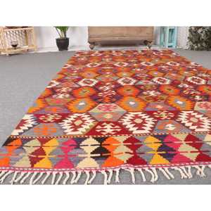 Alfombra Vintage de 4.7x8.1 pies, Alfombra Turca de Lana con Diseño Floral Rojo - Product Image 5