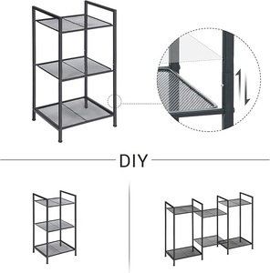Estante de almacenamiento plegable de estilo industrial, soporte extensible para plantas, ajustable para baño, sala de estar, balcón, estante de cocina - Product Image 4