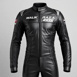 Combinaison de moto en cuir sur mesure, dimensionnement personnalisé, design et couleurs, armure CE, panneaux perforés, curseurs de genou externes - Product Image 1