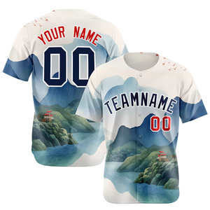 OEM Maillot de baseball pour hommes boutonné à manches courtes Hipster Hip Hop Sports Maillots de baseball personnalisés Vente en gros - Product Image 1