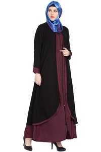 Vêtements musulmans de qualité supérieure Nouvelles femmes grande taille plaine noir Abayas en gros style islamique à manches longues dames Abaya - Product Image 3