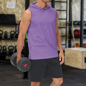Camiseta Deportiva Lisa para Hombre, Camiseta sin Mangas Básica para Entrenamiento, Camiseta sin Mangas para Hombre al por Mayor, para Uso Deportivo y Casual - Product Image 4