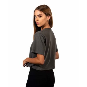Bella-T-shirt noir en toile pour femme Taille XS/S - Product Image 5