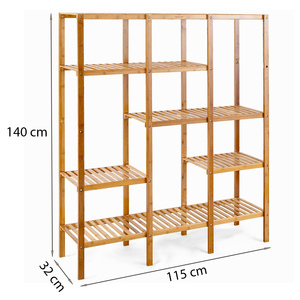 Estante Decorativo de Madera de Bambú BFKS021 115x32x140cm, Estantes de Pared y Exhibición - Product Image 3