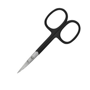 Ciseaux à ongles à cuticules de haute qualité lame tranchante droite poignée enduite noire ciseaux à cuticules en acier inoxydable allemand - Product Image 3