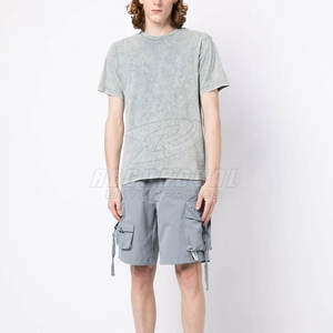 Camisetas de lavado ácido de manga corta de alta calidad para hombre, camisetas de lavado ácido con impresión de logotipo personalizado - Product Image 2