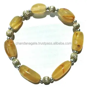 Bracelet en cornaline et cristal jaune, pierre précieuse naturelle, bijou à la mode, cadeau pour hommes et femmes, énergie, méditation