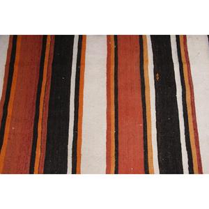 Tapis turc Kilim marron vintage style sud-ouest 2,6x9,8 pi (78x298 cm) - Product Image 4