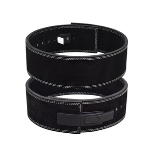 Custom Logo PU Leather Casual Weight Lifting Belt Steel Buckle Eco Friendly Squat Deadlift Bodybuilding Gym Workouts High - Product Image 1