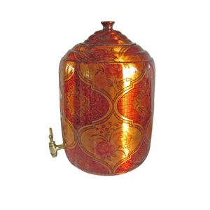 Vente chaude Brillant Poli Avec Support Pur Cuivre Réservoir De Stockage D'eau Pot Distributeur Cuivre Métal Réservoir D'eau Froide - Product Image 3