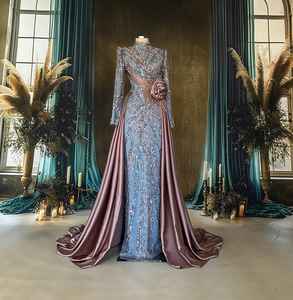 Robe de mariée en satin de luxe robe de bal style robe de mariée drapée décoration princesse dentelle robe de mariée longueur au sol pour le mariage - Product Image 5