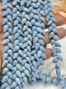 Hilo de Ópalo Azul Claro Natural AAA, Facetado, en Forma de Lágrima, Perforado, de 8 Pulgadas, Aproximadamente 6x9 mm - Product Image 4