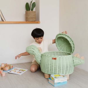 Factory <b>supply</b> rattan basket different designs bin baskets baby <b>nursery</b> decor organizer bins - Product Image 3