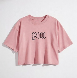 Camisetas Cortas de Algodón 100% Orgánico para Mujer, Venta al Por Mayor 2026, Apliques de Verano, Transpirables, Ecológicas, Personalizables, Cuello Redondo - Product Image 1