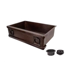 Design gravé Évier de cuisine et de salle de bain en cuivre de qualité supérieure Évier de forme personnalisée pour la maison, le restaurant et l'hôtel Vente chaude - Product Image 4