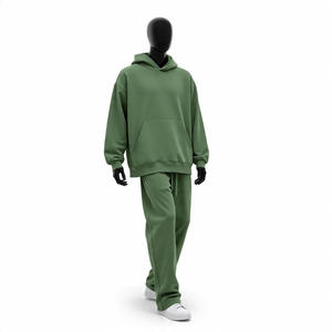 Conjunto Deportivo Personalizado de Algodón 100% Pesado, Chándal para Hombre, Traje Deportivo para Gimnasio, Conjunto de Dos Piezas, Fabricante Mayorista - Product Image 1